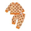 Merqwadd Baby Boy Halloween Outfit Little Pumpkin Sweatshirt Pants Set (Orange, 6-12 Months) view 1