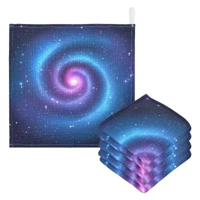 Sletend Universe Nebula Galaxy Baby Msulin Washcloths Newborn Face Towel Baby Muslin Burp Cloths 5 Pack Soft Absorbent Natural Cotton Wash Towel 11.8"X11.8", Shower Gift and Essential
