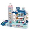 City Parking Garage Display Miniature Building Scene, 3-Level Vehicle Storage Tower with Rotating Elevator, Urban Car Structure Including 6 Model Cars for Adults Enthusiasts view 1