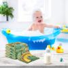 Sletend Dinosaur Mexican Taco Crocodile Baby Msulin Washcloths Newborn Face Towel Baby Muslin Burp Cloths 5 Pack Soft Absorbent Natural Cotton Wash Towel 11.8"X11.8", Shower Gift and Essential view 3
