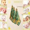 Sletend Dinosaur Mexican Taco Crocodile Baby Msulin Washcloths Newborn Face Towel Baby Muslin Burp Cloths 5 Pack Soft Absorbent Natural Cotton Wash Towel 11.8"X11.8", Shower Gift and Essential view 4