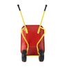 Kids, Children's Wagon, Sturdy Metal Trolley, 33 Lb Capacity, Two Wheel Yard Wagon for Leaves Soil Sand and Toys, Red Tray Yellow Frame view 2