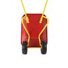 Kids, Children's Wagon, Sturdy Metal Trolley, 33 Lb Capacity, Two Wheel Yard Wagon for Leaves Soil Sand and Toys, Red Tray Yellow Frame view 3