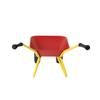 Kids, Children's Wagon, Sturdy Metal Trolley, 33 Lb Capacity, Two Wheel Yard Wagon for Leaves Soil Sand and Toys, Red Tray Yellow Frame view 4