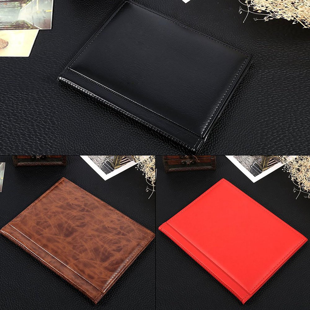 ALIESTFDNO 250 Pocket 10 Page Album Collection Holder Book for Collecting Tokens Medals with Paper PU Shell (Black)