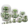 JTLB Russian Nesting Dolls Panda Matryoshka Dolls Set Wooden Stacking 10 Pcs 10 Layer Combination Yellow Painted Wooden Doll Set with Exquisite Workmanship for Christmas GIF (Black,White) view 1