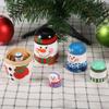 Aramox Christmas Nesting Dolls Set of 5 Handpainted Wooden Matryoshka Dolls with Santa Claus Snowman Designs for Home Decoration Kids Gift (Large Snowman) view 3