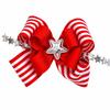 Patriotic Hair Bow Clip for Girls, Red white and blue boutique ribbon Bow, handmade Hair Accessory for baby, toddler & little girls, 4th of July, independence Day, Memorial Day, Patriotic events view 1