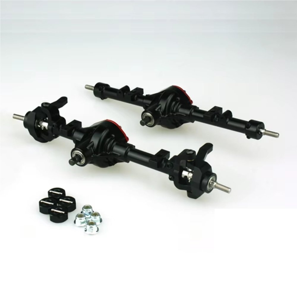 NAVXRSE RC Complete Axle Set for Scx10 D90 TH17936-Smt3 1/10 RC Crawler Upgrade Car Parts Accesories Metal Front and Rear Axles Set