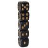JTLB Head Bone Dice Skull Dice Skeleton Gothic 5 Pcs Black Resin 20mm Grinning Head Bone Face Game with Irregular Surface for Board Games Poker Games Halloween Party (Set) view 2