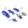 Omquot Fire Car Toy Set 6 Pieces Alloy Fire Truck Vehicle Airplane Boat Decorative Ornaments for Kids Birthday Gift (Blue) view 3