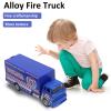Omquot Fire Car Toy Set 6 Pieces Alloy Fire Truck Vehicle Airplane Boat Decorative Ornaments for Kids Birthday Gift (Blue) view 4