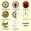 83in Wind Spinners Outdoor Metal Multi-Color Seasonal LED Lighting Spinning Garden Wind Spinner view 3