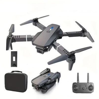 E88 Drone Adult Remote Control Airplane HD Dual Camera Black