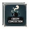 Creepy Concoction Stickers - Art Deco Teapot - Vintage Halloween Brew - Spooky Potion Labels - 2 Pack - 5 Inch Design - Smooth Surface Vinyl Stickers - Printed in the USA - IHS8286 view 1