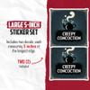 Creepy Concoction Stickers - Art Deco Teapot - Vintage Halloween Brew - Spooky Potion Labels - 2 Pack - 5 Inch Design - Smooth Surface Vinyl Stickers - Printed in the USA - IHS8286 view 3
