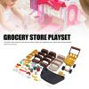 Alomejor Kids Grocery Store Playset, with Working Scanner and Cash Register for Shopping Cart Play Food Toys view 3