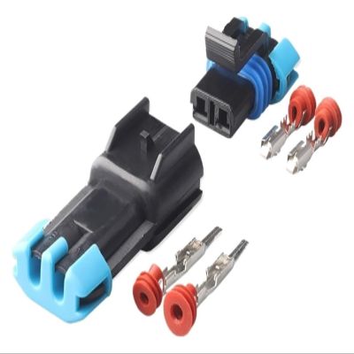 LESHUFA 1/5/10/20 Sets 2 Pin Car 15300027 Automatic Fan Male Female Waterproof Connector DJ7025W-2.8-21(2p,5 Sets)(2p female male,20 sets)