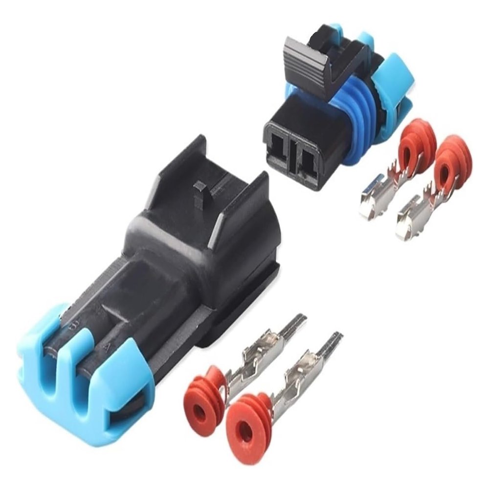 LESHUFA 1/5/10/20 Sets 2 Pin Car 15300027 Automatic Fan Male Female Waterproof Connector DJ7025W-2.8-21(2p,5 Sets)(2p female male,20 sets)