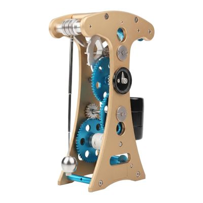 JBGYNU DIY Metal Pendulum Wall Clock, 3D Puzzle Mechanical Model, Mechanical Transmission Model with Gears & Pendulum, Assembly Required, Gift for Mechanics & Physics Lovers