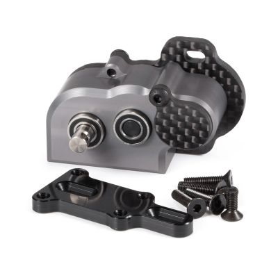 SKDUBRW RC Car Accessories for 1/10 RC Crawler LCG Chassis for Capra F9 AR45 Axle Machined Ultralight Portal Transmission 48Pitch Tiny Gearbox with Slipper Pad(Gray)