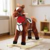 Wooden Toddler Rocking Horse for Kids Age 1-6, Ride-On with Wooden Rockers, Moving Mouth & Wagging Tail, Musical Sounds, Baby Rocking Chair, Up to 265lbs (Upgrade, M) view 2