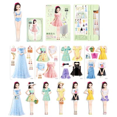 Magnetic Dress Up Dolls Fashion Dress Up Magnet Clothes Puzzles