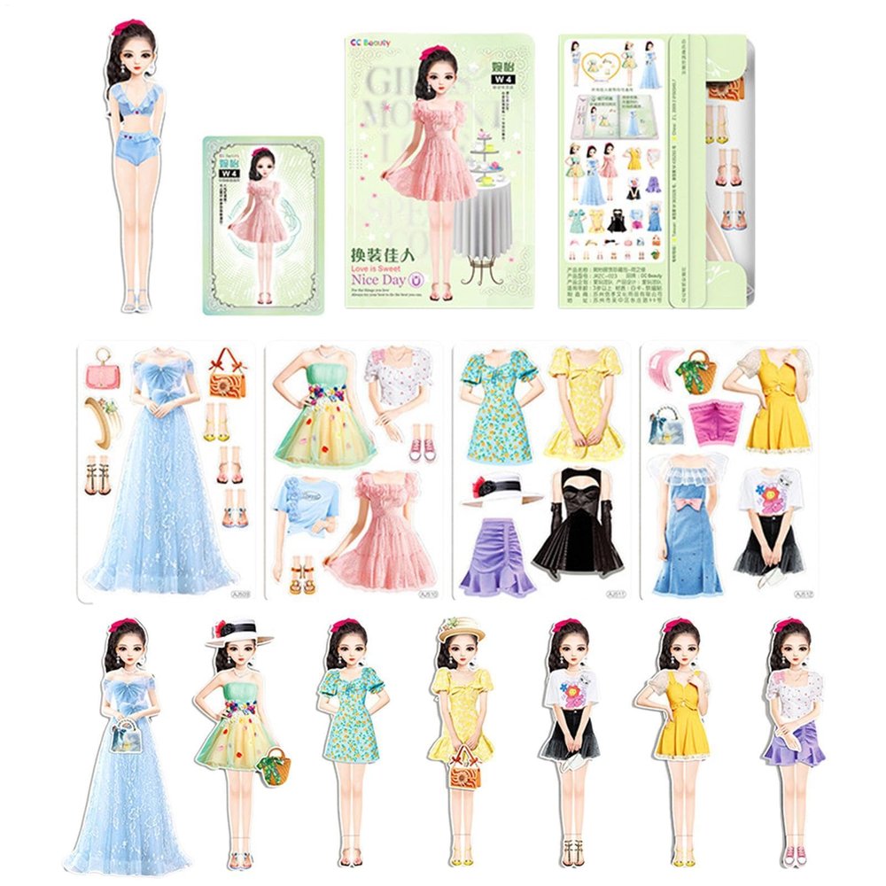 Magnetic Dress Up Dolls Fashion Dress Up Magnet Clothes Puzzles