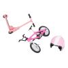 BSTiltion Miniature Bike Scooter Set with Helmet Realistic High Simulation Garden Decor Dollhouse Bike Scooter Helmet Set (Pink) view 4