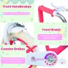 Kids Bike for Girls Boy 12 14 16 Inch with Training Wheels, Adjustable Seat, Front Basket, Doll Seat & Colorful Streamers Toddler Bicycle for 2-7 Years Old, (Red 14 inch) view 4