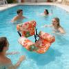 Pool Floats, Inflatable Pool Float for Adults Tropical Leaf Print Lounge Chair with Headrest & Armrests, Portable PVC Water Hammock for Pools, Lake, Beach, Summer Relaxation (Orange) view 3