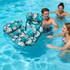 Pool Floats, Inflatable Pool Float for Adults Tropical Leaf Print Lounge Chair with Headrest & Armrests, Portable PVC Water Hammock for Pools, Lake, Beach, Summer Relaxation (Orange) view 4