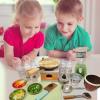 Kids Real Cooking Set Mini Stove Burner Frying Pot Seasoning Bottles view 3