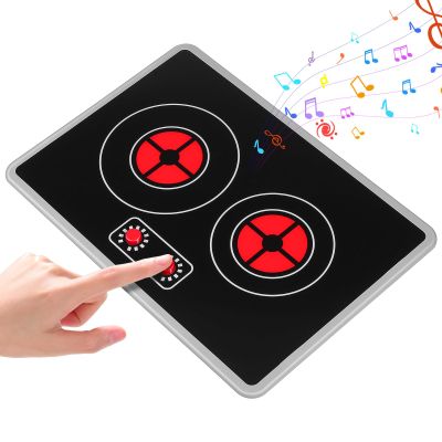 SEWACC Kids Kitchen Appliance Realistic Induction Cooker Toy with Light Sound Effects, Simulated Pretend Play Kitchen Accessory for Toddlers and Kids, Plastic Role-Playing Cooking Toy