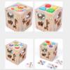 ZQsmgs Multifunctional Wooden Activity Cube Toy, Montessori Educational Playset with Hammering view 2