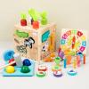 ZQsmgs Multifunctional Wooden Activity Cube Toy, Montessori Educational Playset with Hammering view 3