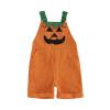 Rourufy Toddler Baby Boy Halloween Outfit Pumpkin Overalls Corduroy Romper view 1