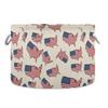 Takiito American Land Storage Basket for Organizing, Fabric Collapsible Basket with Cotton Rope Handle for Bathroom Laundry Nursery view 1