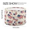 Takiito American Land Storage Basket for Organizing, Fabric Collapsible Basket with Cotton Rope Handle for Bathroom Laundry Nursery view 2
