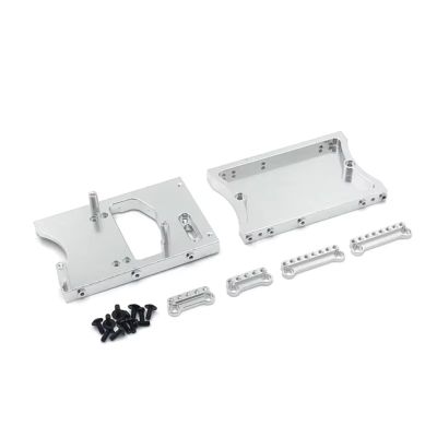 RC Spare Part Compatible with MN D90 for MN98 1/12 RC Car Parts Accessories Metal Servo Mount Bracket Beam Crossbeam Shock Absorber Mount for Seat(Silver)