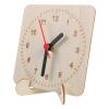 OUNONA DIY Wooden Clock Face 4.3 Inch Beige Square Wood Clock Dial with Smooth Surface for Art Class Activities view 1