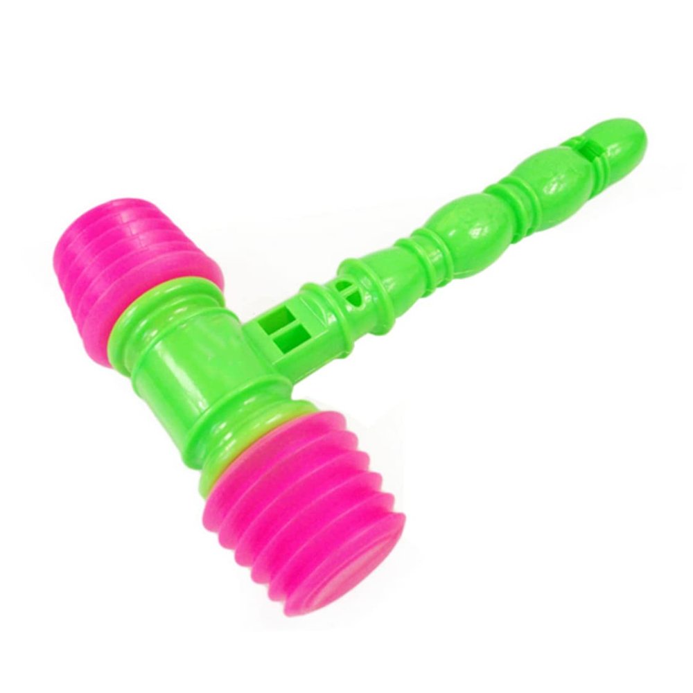 Tsawntd Squeaky Hammer Toy Plastic Percussion Sounding Hammer Funny Squeaky Toys for Kids Random Color