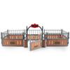 Tsawntd Horse Stable Playset Fence 17.3x7.9x5.9'' Realistic Plastic Horse Barn Playset Fence Imaginary & Creative Educational Toys Accessories for Lovers Toys Barn view 1