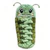 Sttlejura Caterpillar Sleeping Bag for Adults, Plush Cocoon Lounger with Adjustable Pull Cord Wearable Sleep Sack for Indoor Nap Reading Dorm Bedroom (Green) view 1