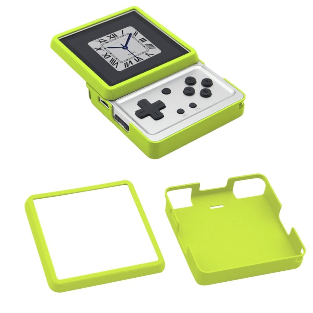 Protective Cover Case for Anbernic RG ROTATE, 3D Printed Cover Case Hard Shell Protector Anti-Drop Shockproof Protective Sleeve for RG ROTATE Handheld Game Console (Green)