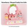 petsola Dress Vanity Set Miniature Accessories Mirrored Wooden Vanity Toy view 2