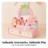 petsola Dress Vanity Set Miniature Accessories Mirrored Wooden Vanity Toy view 4