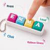 Customizable Fidget Keyboard Toy Personalized Resin Keycap Desk Clicker for Adults Office Study Stress Relief Use with Mechanical Switch Feel and Custom Letters Gift (T-Shape Style) view 3