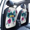 XBubupX Big Bow with Knot Clustered Flowers Car Seat Back Kick Protectors,2 Pack Kick Mats with Storage Pockets for Vehicles to Protect from Dirt Mud Scratches view 2