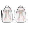 XBubupX Watercolor Pink Peach Mint Cream Striped Bow Car Seat Back Kick Protectors,2 Pack Kick Mats with Storage Pockets for Vehicles to Protect from Dirt Mud Scratches view 3